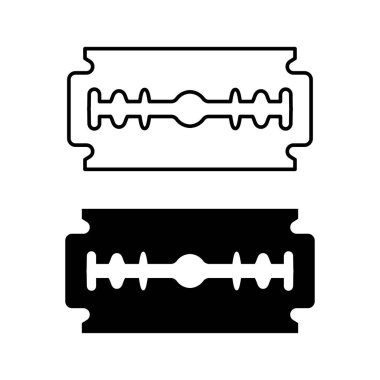 Razor blade icon. Shaving symbol. Sharp edge vector illustration isolated.