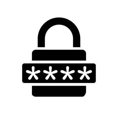 Password protection icon. Password security symbol. Account access sign. Padlock vector illustration isolated.