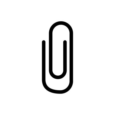 Paper clip icon. Attach symbol. Fastener sign. Office clamp vector illustration isolated. Paper clip pictogram.