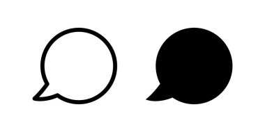 Comment icon. Chat bubble vector illustration. Message symbol. Talking, speech or thinking pictogram. Thinking cloud sign isolated.
