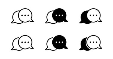 Support icon. Online chatting symbol. Chat talking vector illustration. Feedback sign. Communication pictogram. Comment button isolated.