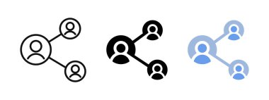 Networking icon. Teamwork connection symbol. Group of people sign. Business community vector illustration. Social communication pictogram. Global customer chain isolated concept.