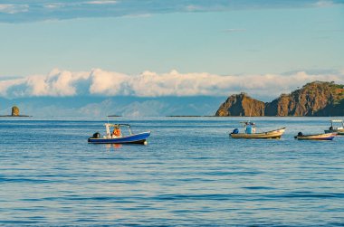 Hermosa beach, Costa Rica - December 14, 2021: Beautiful sunrise at Playa Hermosa, Costa Rica, Pacific coast. High quality photo.