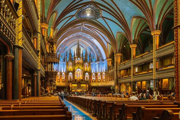 Montreal Canada September 2022 Notre Dame Cathedral Interior Altar View — Stock Photo, Image