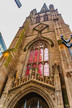 Broadway 'deki Trinity Kilisesi Wall Street Kilisesi Kilisesi' nin bir parçası. Manhattan, New York, ABD.