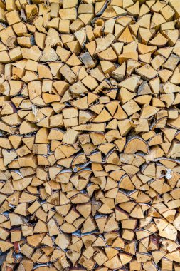 Stacked Firewood Texture - Neatly Organized Log Pile clipart