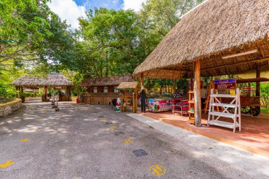 Ik-Kil Cenote, Meksika - 2 Ocak 2022 Chichen Itza, Ik-Kil Cenote, Yucatan, Meksika.