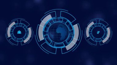 Müşteri ilişkileri yönetimi. İş teknolojisi ve sanal ekran. 3d illüstrasyon