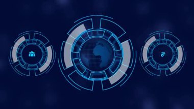 kavramsal gösteri işletme yönetimi, bir organizasyon ya da işletme süreci anlamına gelen kavram çalışanları sanal düğmeye basıyorlar. Fütürist teknoloji.