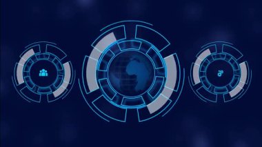 İş verileri ve teknoloji kavramı. Fütüristik teknoloji geçmişi, soyut teknoloji geçmişi. büyük veri görselleştirmesi