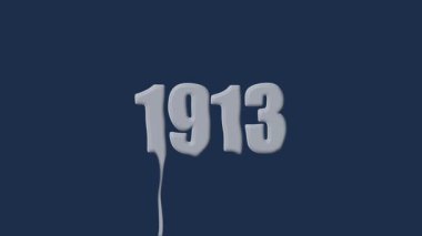 1913 metin arkaplan animasyon sıvı sistemi. Parlak sıvı metin canlandırması, renkli arkaplan.