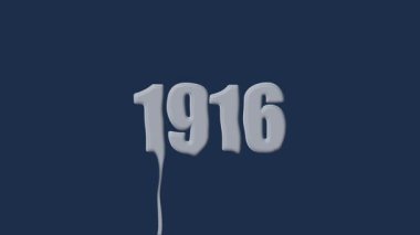 1916 metin arkaplan animasyon sıvı sistemi. Parlak sıvı metin canlandırması, renkli arkaplan.