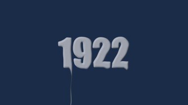 1922 metin arkaplan animasyon sıvı sistemi. Parlak sıvı metin canlandırması, renkli arkaplan.