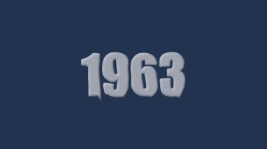1963 sayılı bir illüstrasyon, sıvı metin 1963 animasyon renkli arka plan. parlayan numara metin arkaplanı 4k video canlandırması.