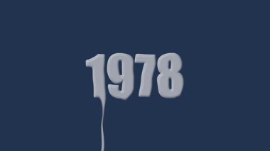 Siyah arkaplanda 3D 1977 sayısının resmi.