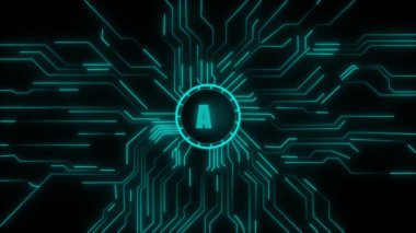 Siber devre gelecekteki teknoloji kavramı.