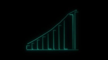 Neon grafik. Soyut hologram. vektör illüstrasyonu