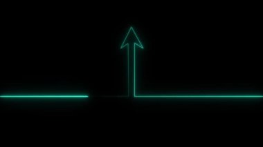 Parlayan ok işareti. 3d oluşturma.