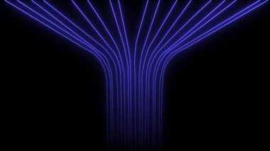 siyah bir zemin üzerine Neon hatları