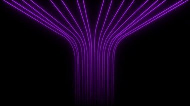 Soyut neon çizgilerinin 3 boyutlu görüntülenmesi