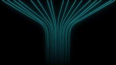 Boş neon çizgilerinin 3 boyutlu görüntülenmesi