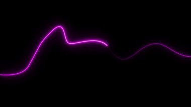 Neon ışık dalgası. vektör illüstrasyonu.
