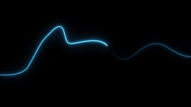 soyut mavi parlayan çizgiler, koyu arkaplan.