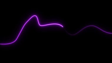 Parlak çizgileri olan soyut bir arkaplan. Siyah arkaplanda neon çizgileri.