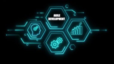 Fütürist bir kavram. Vektör çizimi. neon işareti.