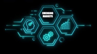 3D illüstrasyonlu fütüristik sanal grafik kavramı