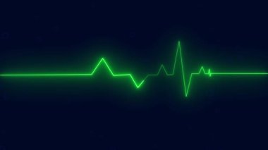 Kalp ile kardiyogramın vektör arkaplanı