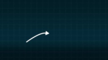 neon parlayan ok işareti, mavi vektör