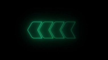 3 boyutlu neon yeşil ışık hologramı. yüksek kaliteli resimleme.