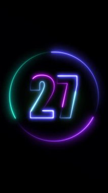 neon 2023 mavi renkli sayı