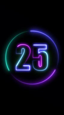 Parlayan neon 24 numaralı neon ışığı yansımaları..