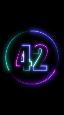 4-4 neon ışığı. 3d oluşturma