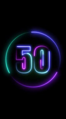 3 'lük neon ışığı, 3' lük görüntü.