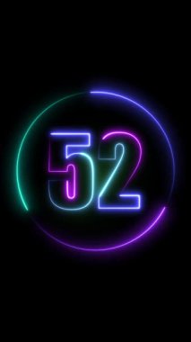 Neon ışığı numara 6 3 d koyu arkaplanda parlayan neon rengi simge