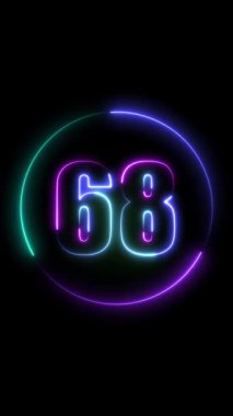 6 numaralı neon ışığı.