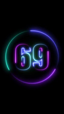 Neon numarası 8. neon yazı tipi.