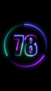 8 numaralı neon ışığı. 3 Boyutlu Hazırlama.