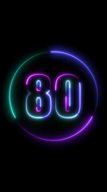 3d sayı tasarımı neon ışık numarası, neon yazı tipi, sayı tasarımı.