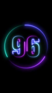 neon numara 83 d neon rengi