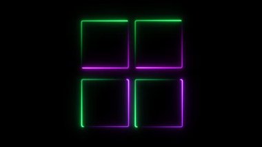 Parlak neon yazı tipi. 3d oluşturma