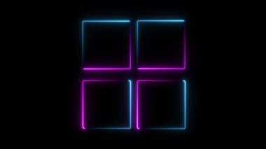 Neon ışıklı yazı tipi. s harfi