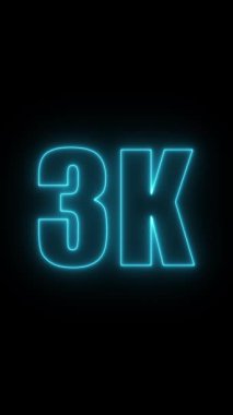 Neon ışık efektli 3 d 3 d sayısı.