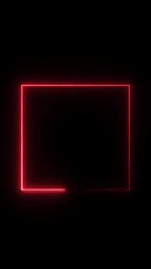 Siyah dikdörtgen şekilli koyu kırmızı neon arkaplan