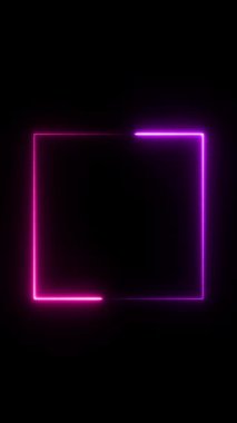 neon ışık çerçevesi, vektör illüstrasyonu