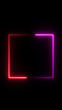 neon çerçeve siyah üzerine
