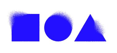 Parçalanma etkisi çerçevesi. Kırık arkaplan enkazı, sıçrama parçacıkları ve parçalanmış nesne şekil vektörü seti